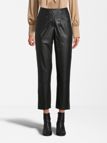 Orsay Regular Pleat-Front Pants 'Highdart' in Black: front