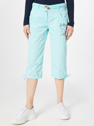 Soccx Regular Pants in Blue: front