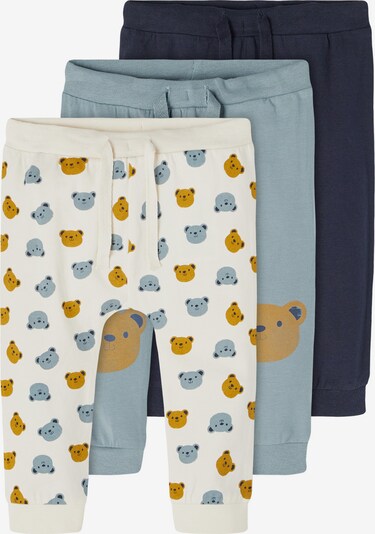 Pantaloni 'Lambert' NAME IT pe bleumarin / albastru pastel / galben miere / alb natural, Vizualizare produs
