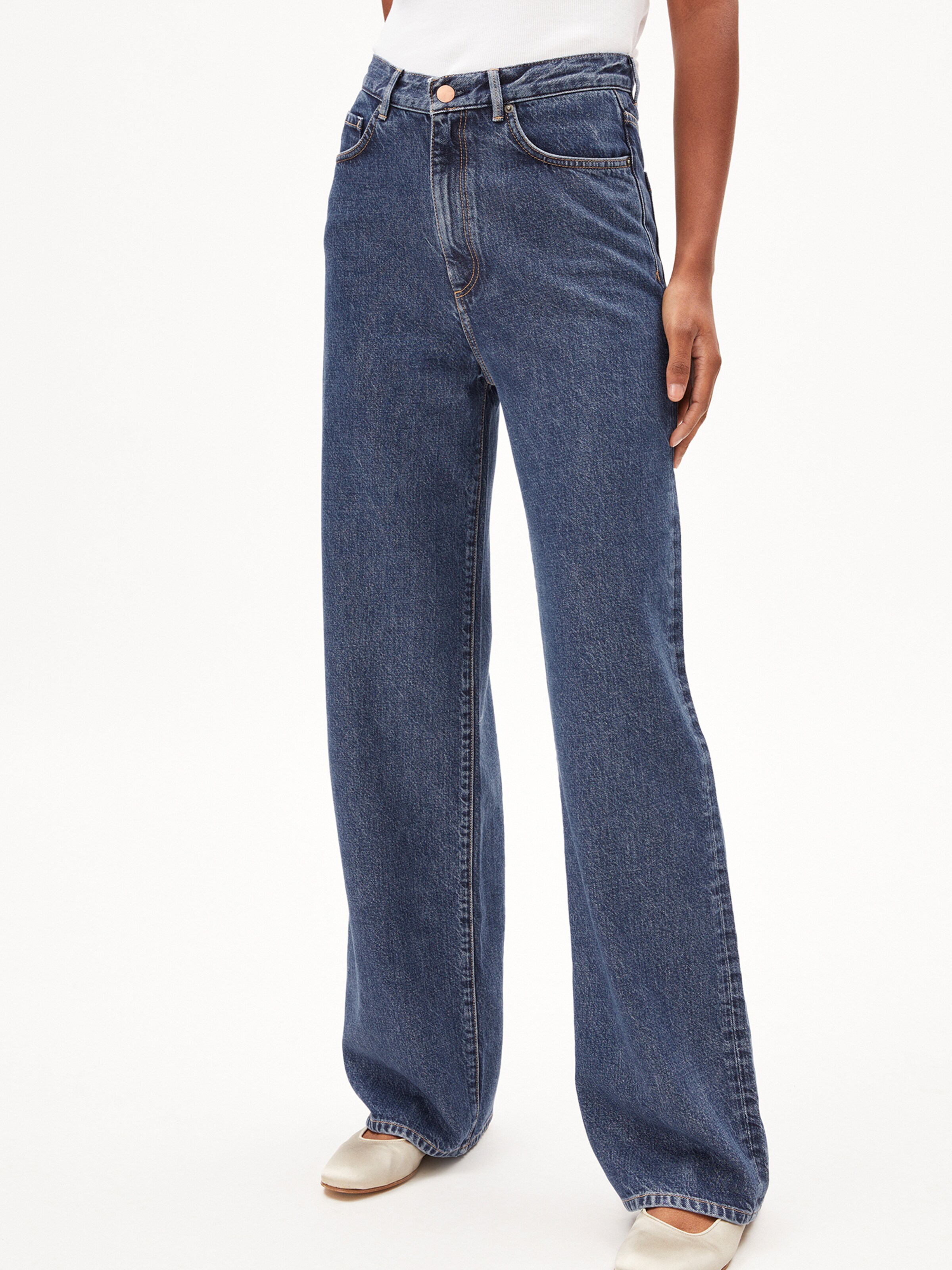 ARMEDANGELS Wide Leg Jeans ENIJAA FLOW in Blau: Vorderseite