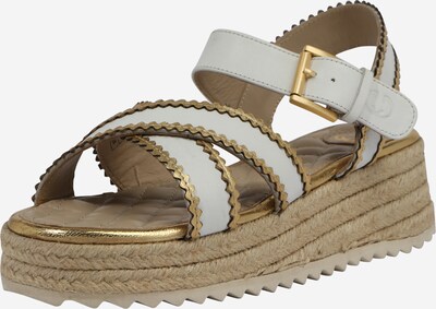 GERRY WEBER Sandale 'Bari' u zlatna / bijela, Pregled proizvoda