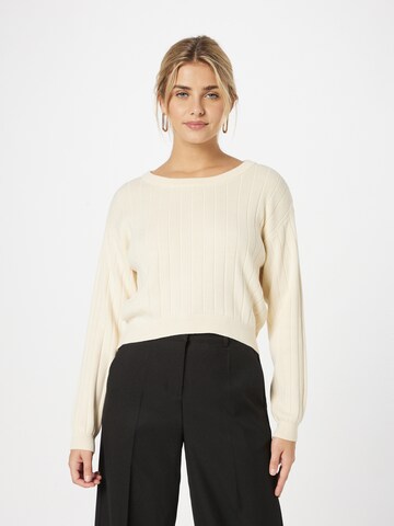 PIECES Sweater 'NATALI' in Beige: front