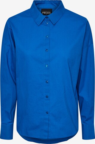 PIECES Blouse 'Tanne' in Blauw: voorkant