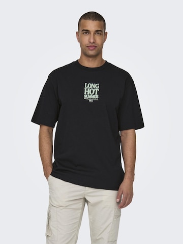 Only & Sons Shirt 'KENNY' in Black: front