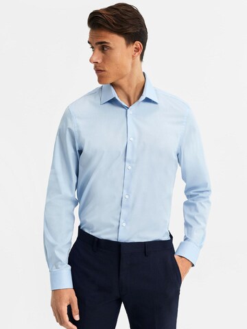 WE Fashion - Ajuste regular Camisa de negocios en azul