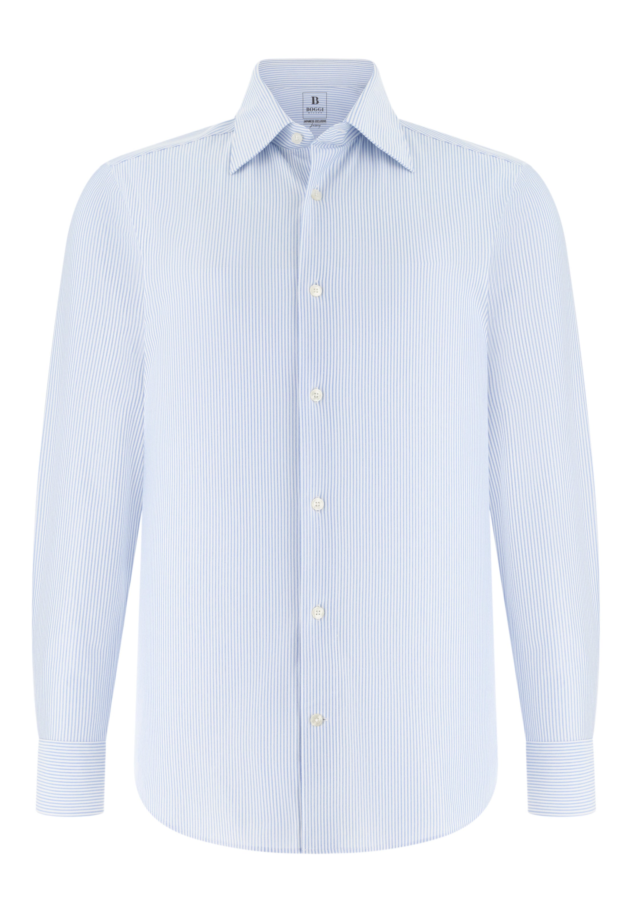Coupe regular Chemise Boggi Milano en bleu : devant