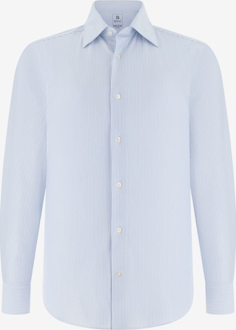 Coupe regular Chemise Boggi Milano en bleu : devant