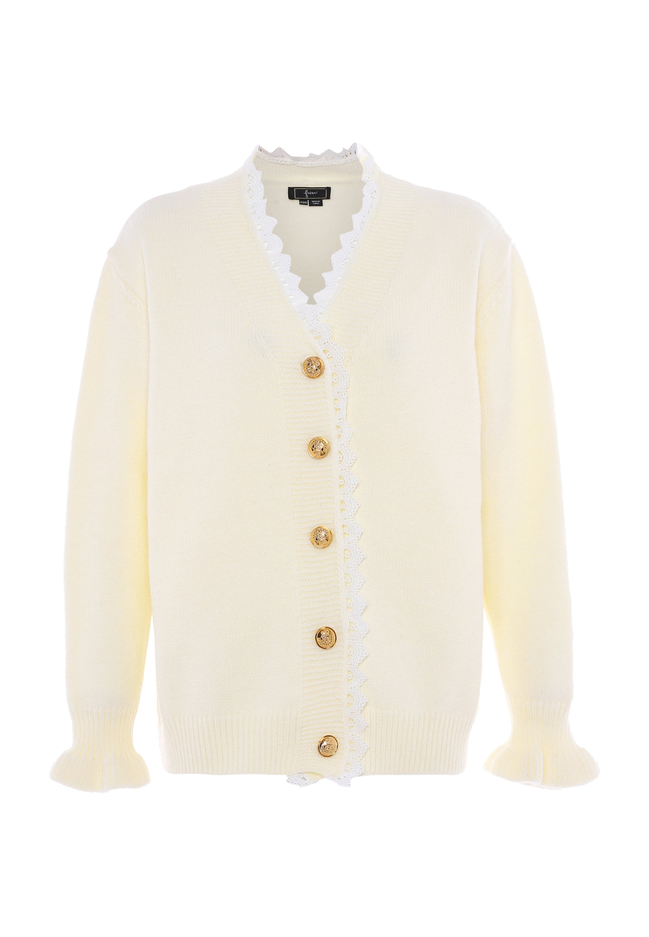 faina Плетена жилетка в бежово: отпред