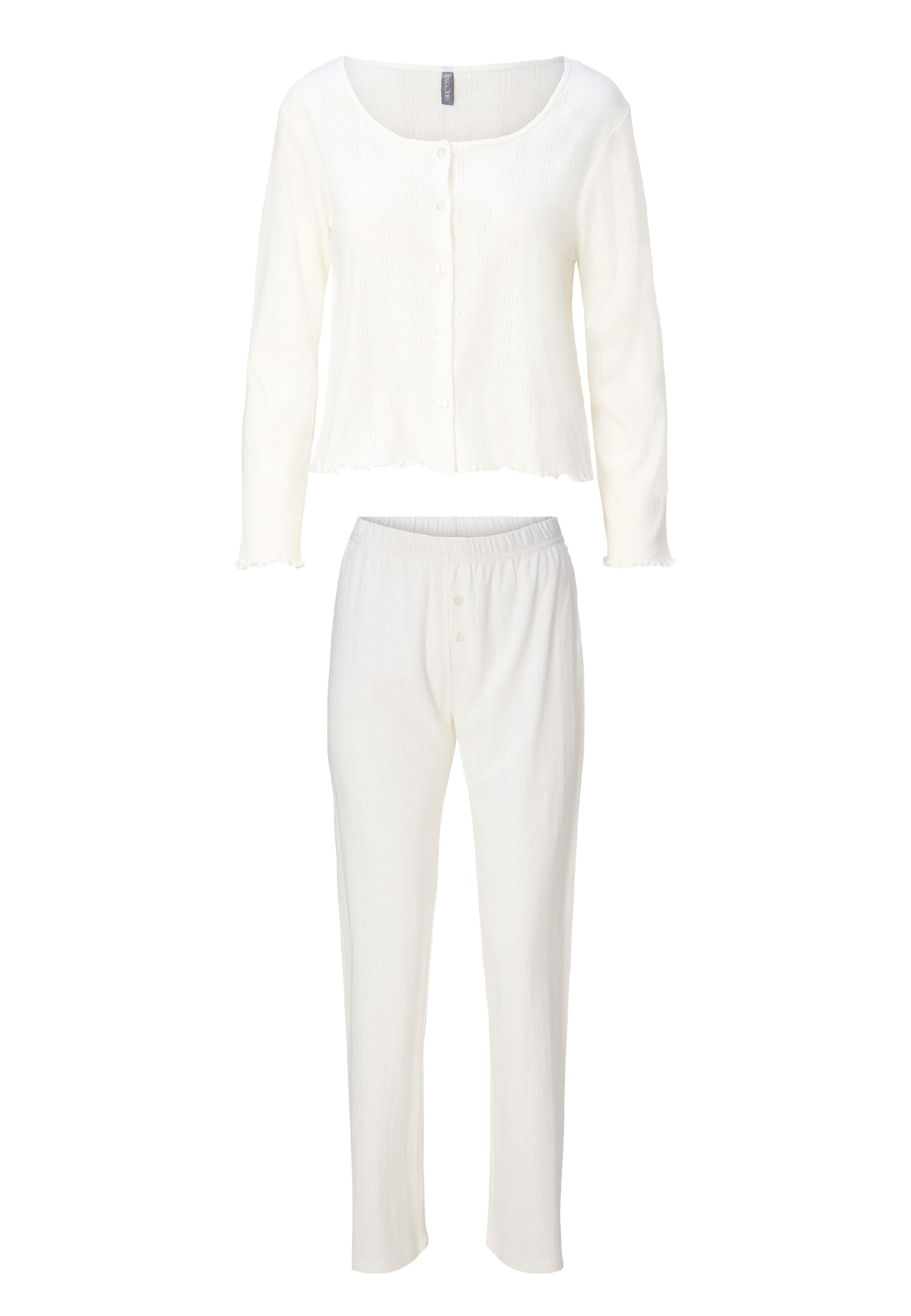 LingaDore - Pijama em branco: frente