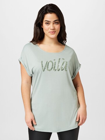 ABOUT YOU Curvy T-Shirt 'Justine' in Grün: predná strana