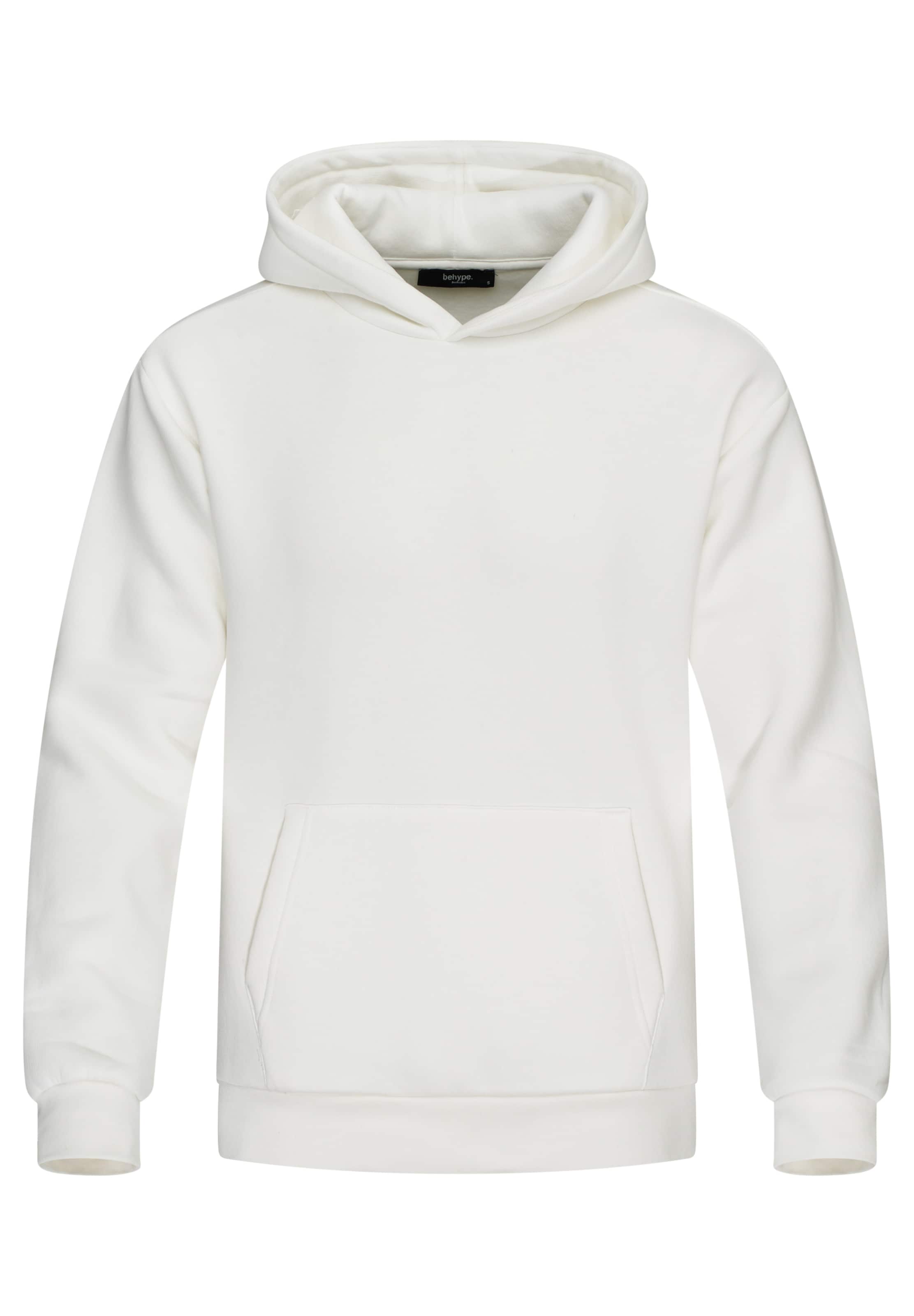 behype Sweatshirt 'BHCOMFY' in Weiß: Vorderseite