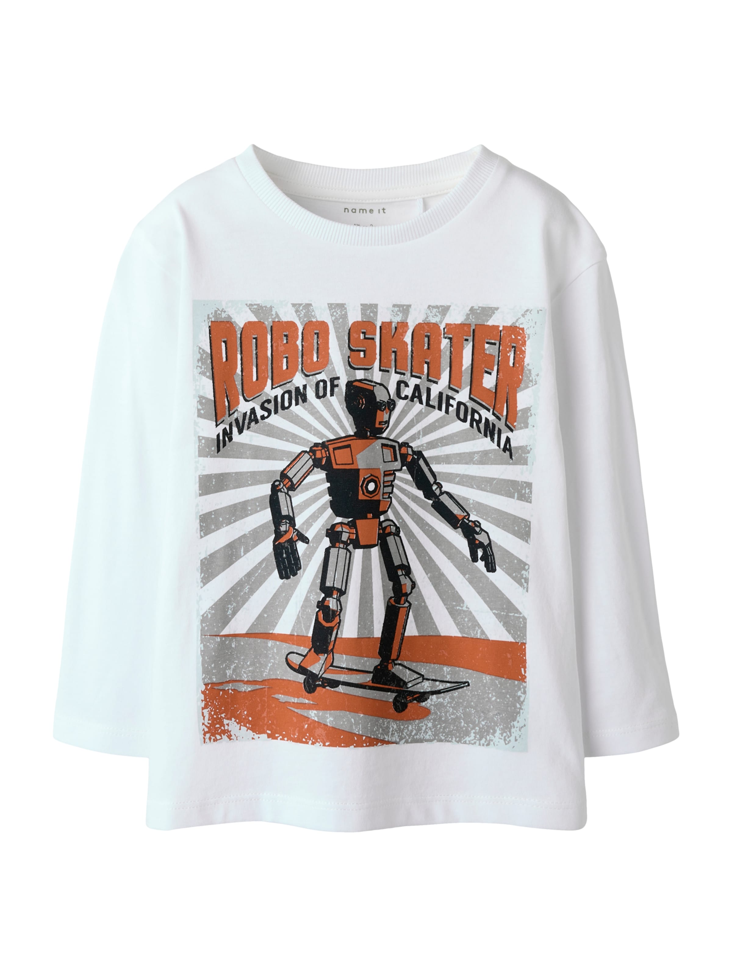 Maglietta 'NMMTINUS' di NAME IT in bianco: frontale