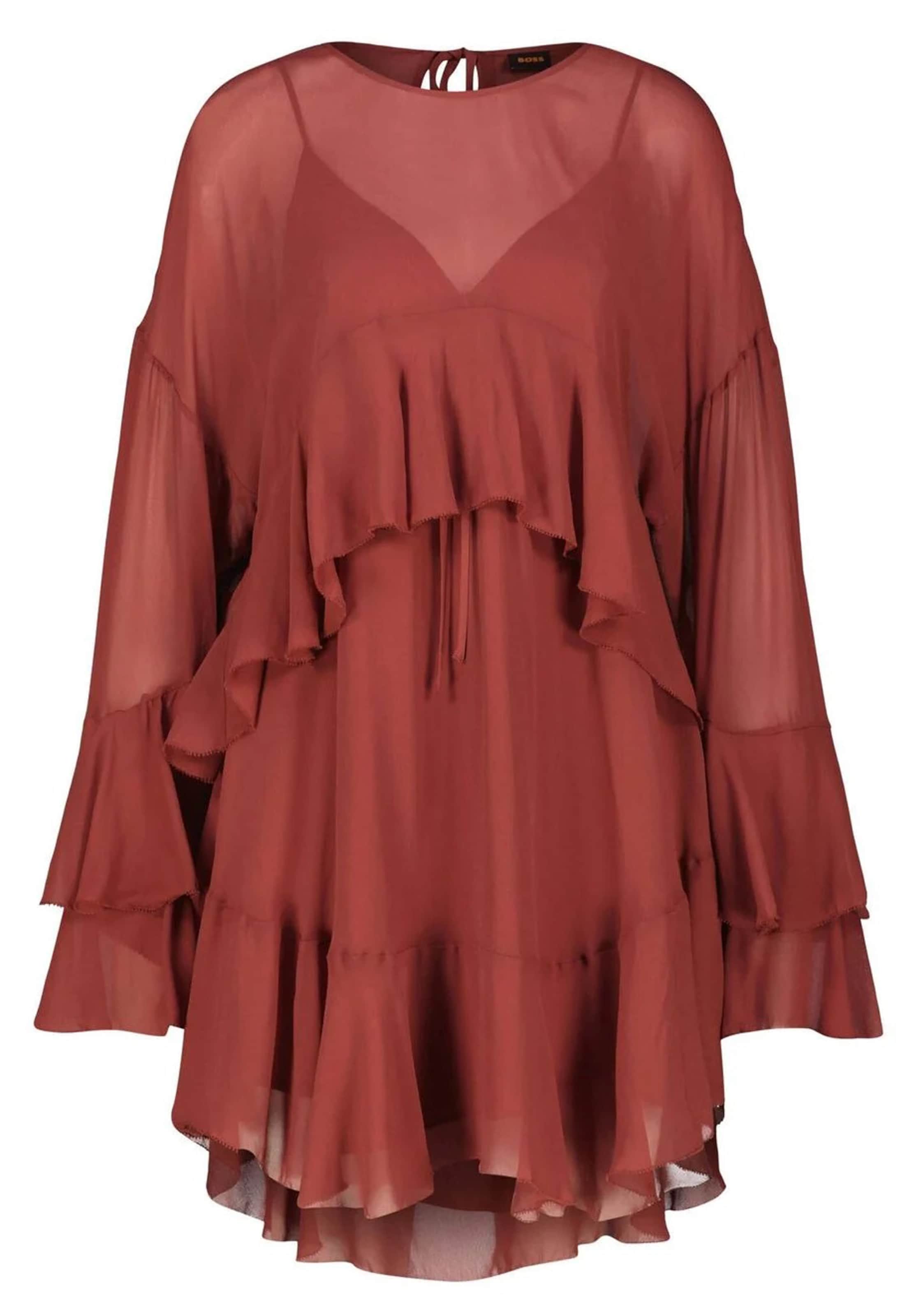 BOSS Dress ' Dleja ' in Red: front