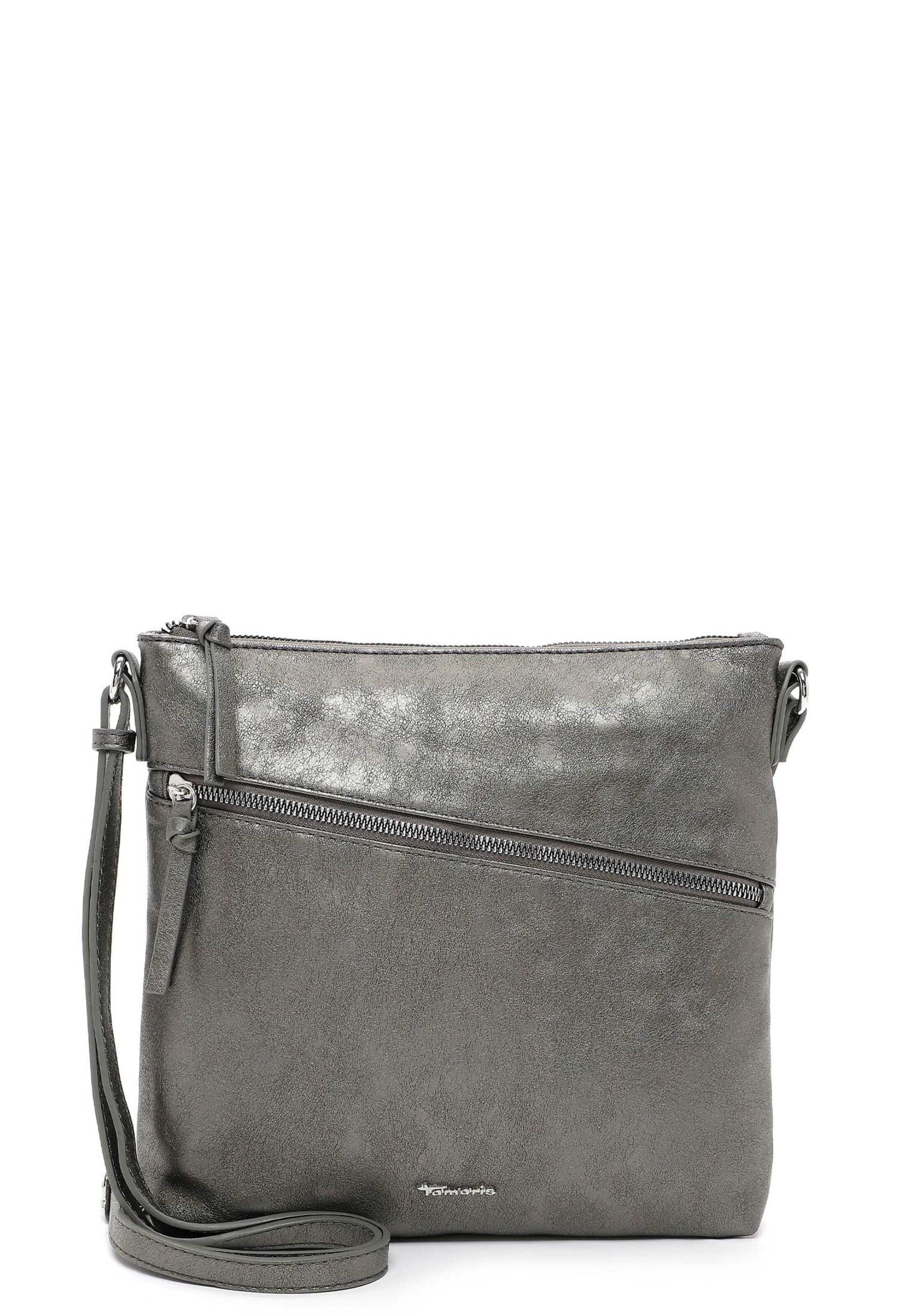 Sac bandoulière 'Alessia' Tamaris en argent : devant