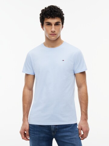 Tommy Jeans Тениска в синьо: отпред