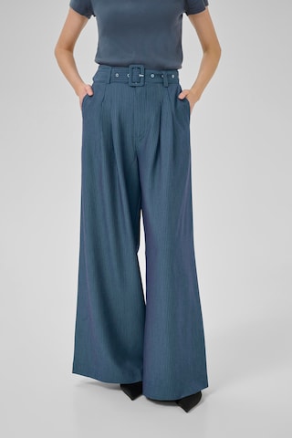 Wide Leg Pantalon 'Vitta' My Essential Wardrobe en bleu : devant