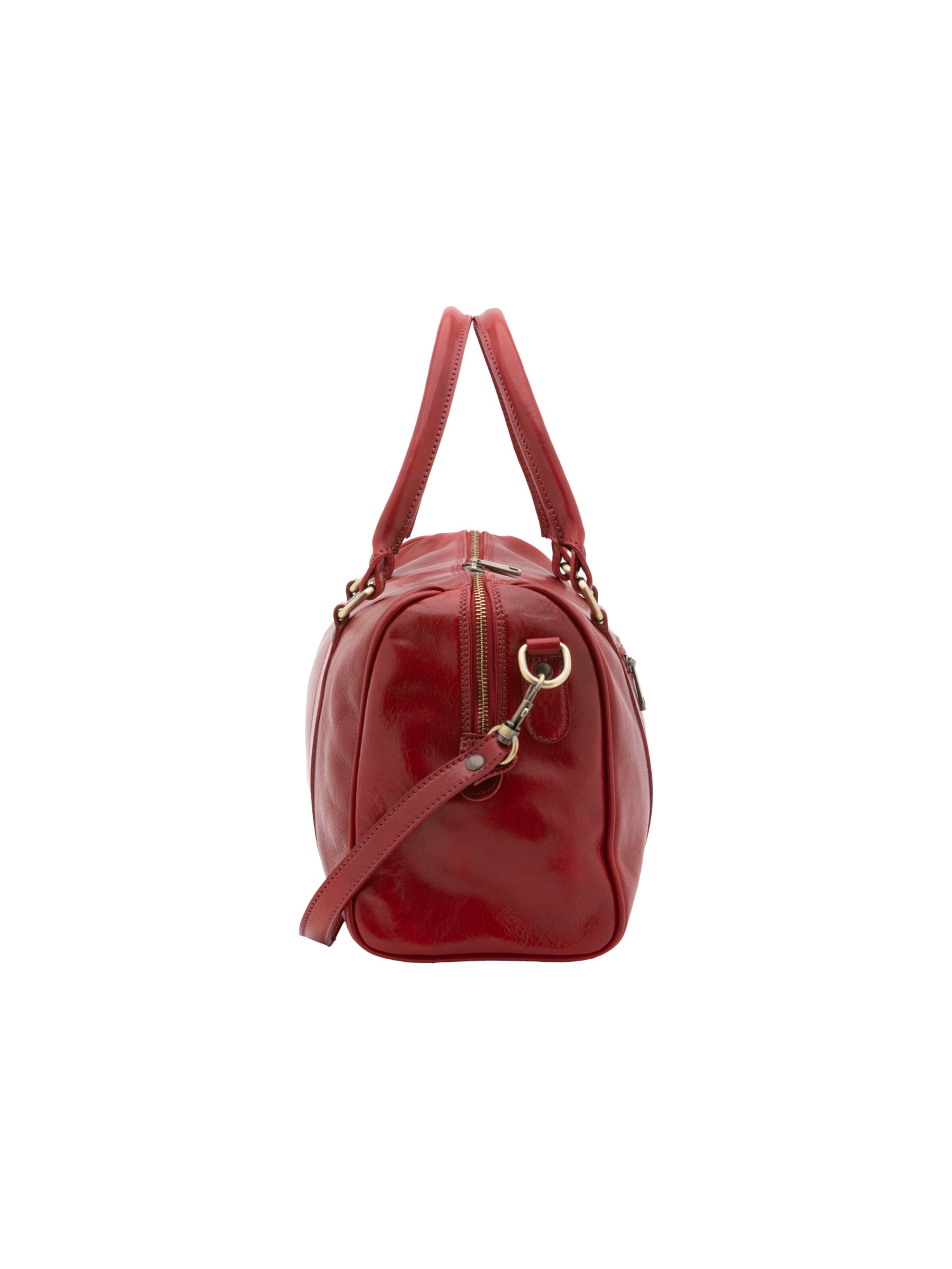Borsa da viaggio 'Borsa a Bauletto Donna Pelle Vacchetta - Tracolla Rimovibile' di I Fratelli in rosso