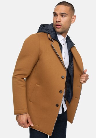 INDICODE JEANS Between-Seasons Coat ' Apostolos ' in Brown