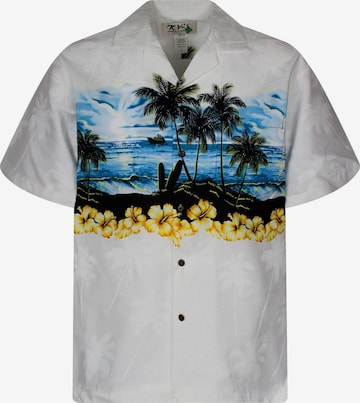 Coupe regular Chemise 'Blauer Strand' KY's en blanc : devant