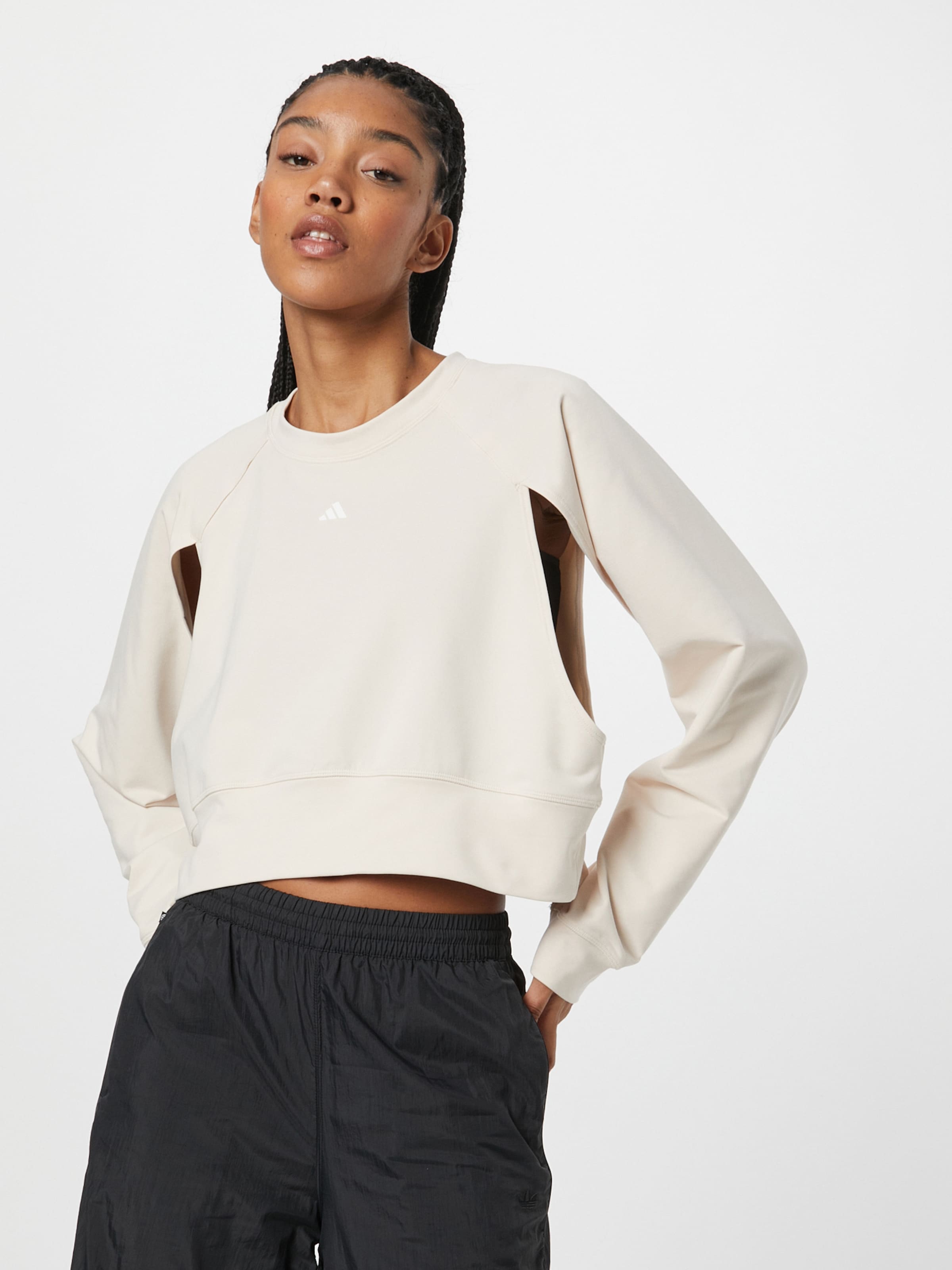 Beige cheap adidas sweatshirt