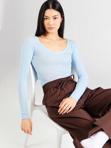 AMERICAN VINTAGE Shirt 'MASSACHUSETTS' in Blau: Vorderseite