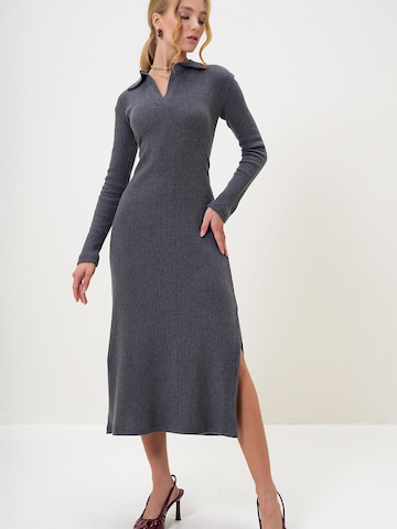 Robes en maille Trend Alaçatı Stili en gris