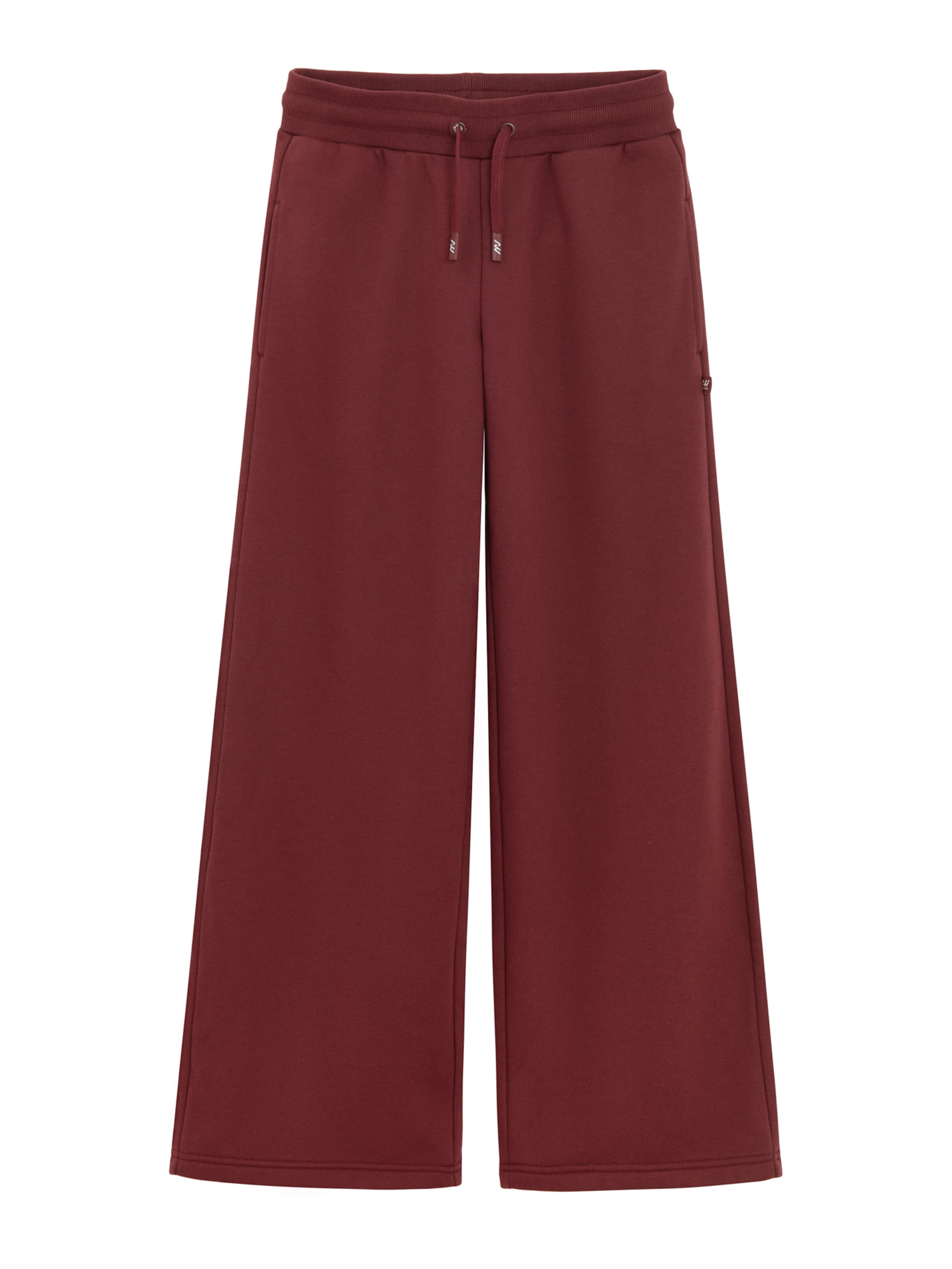 NoWear - Perna larga Calças em vermelho: frente