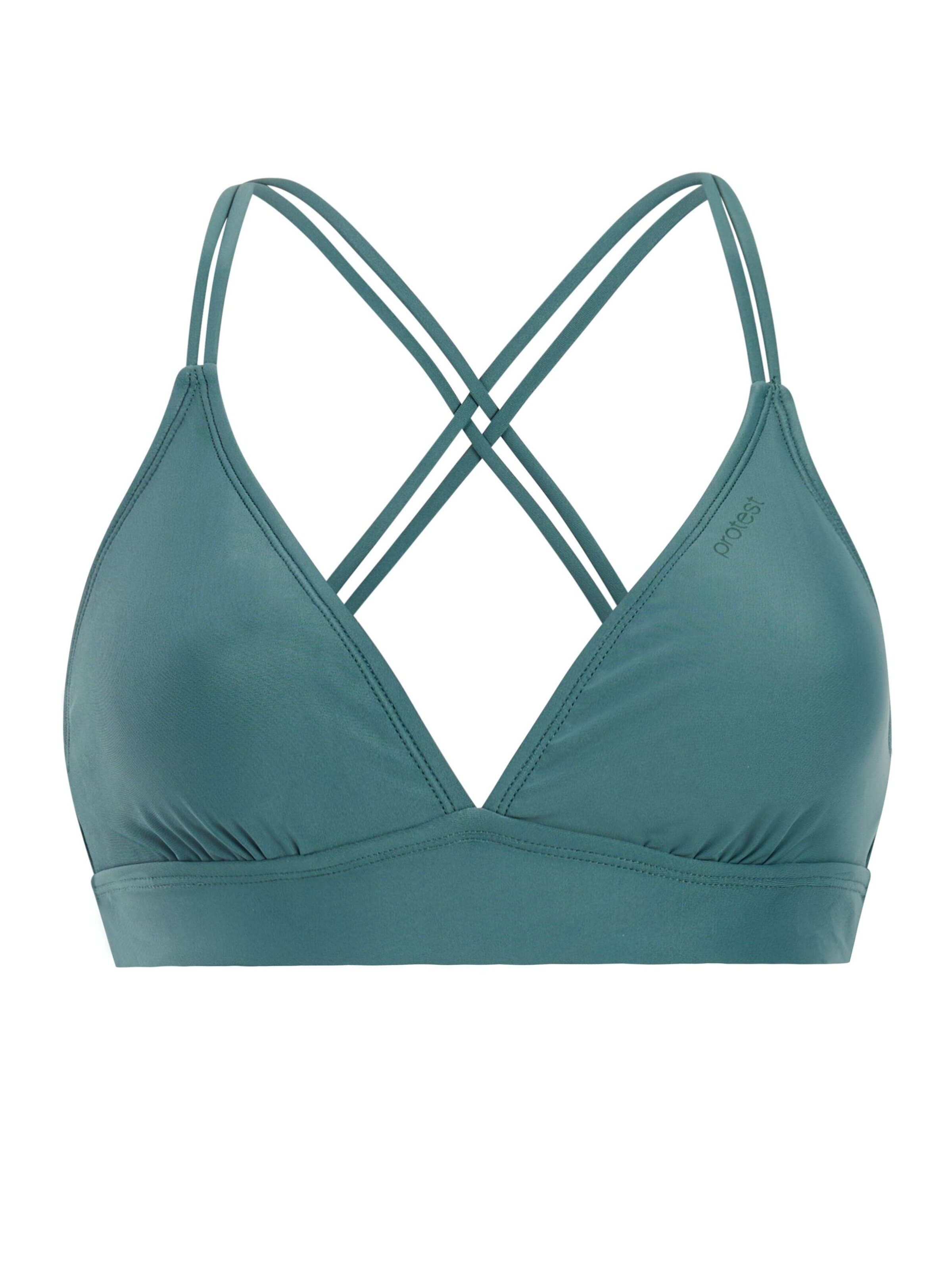 PROTEST Triangel Bikinitop 'MIXSuperi' in Groen: voorkant