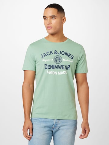 T-Shirt JACK & JONES en vert : devant