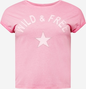 Key Largo Shirt 'FREE' in Pink: front