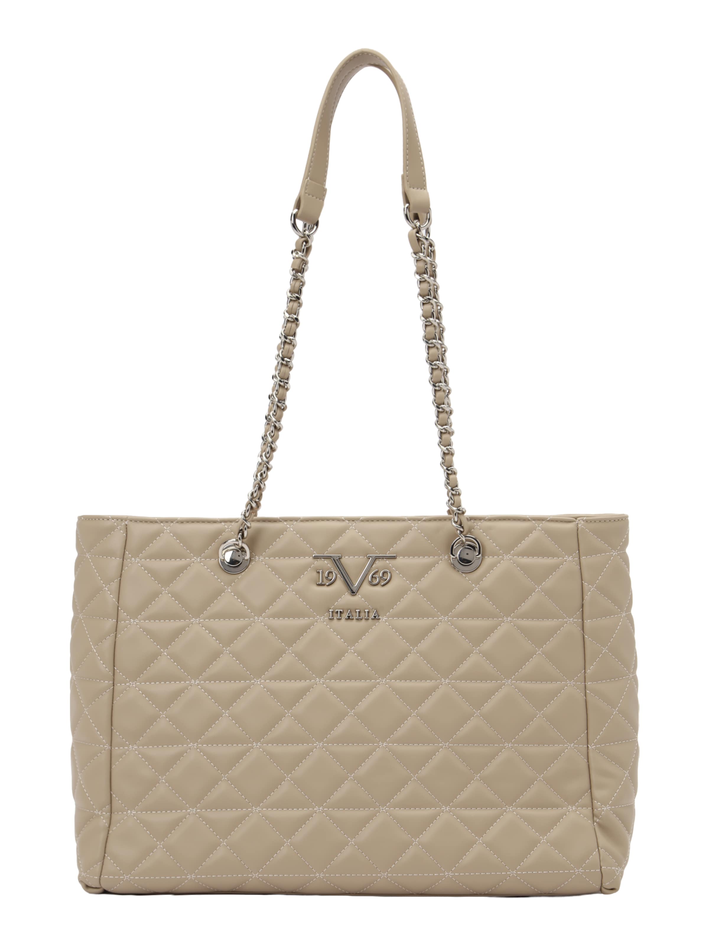 19V69 ITALIA Шоппер 'Silvia Silver' в Бежевый: спереди