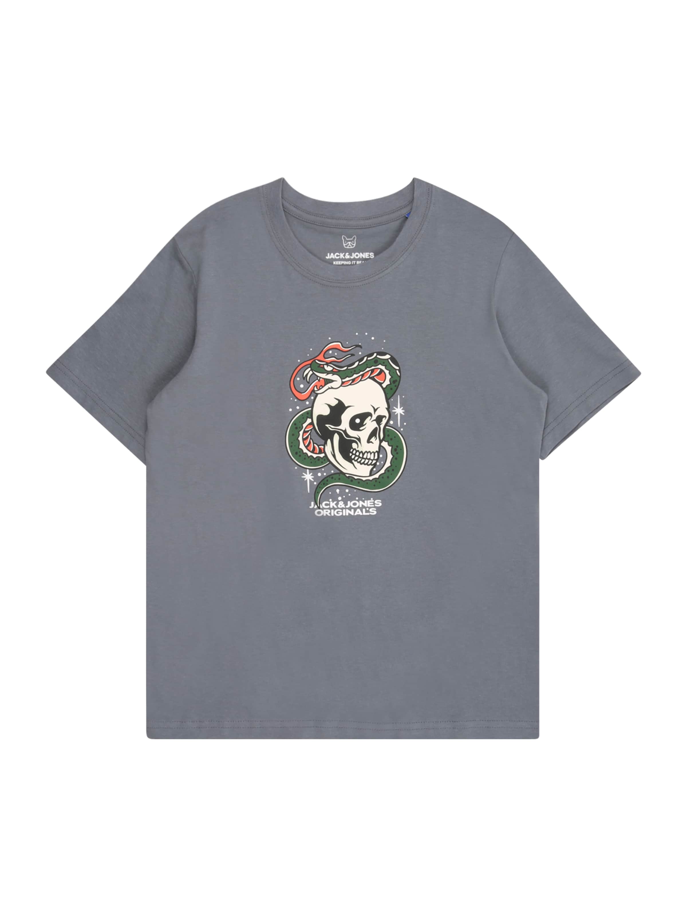 Jack & Jones Junior Póló 'JORAnatomy Skull' - szürke: elől