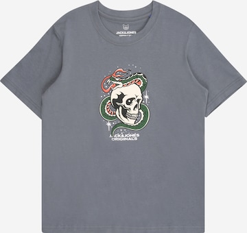Jack & Jones Junior Paita 'JORAnatomy Skull' värissä harmaa: etupuoli