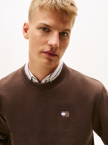 Tommy Jeans Mikina – hnědá