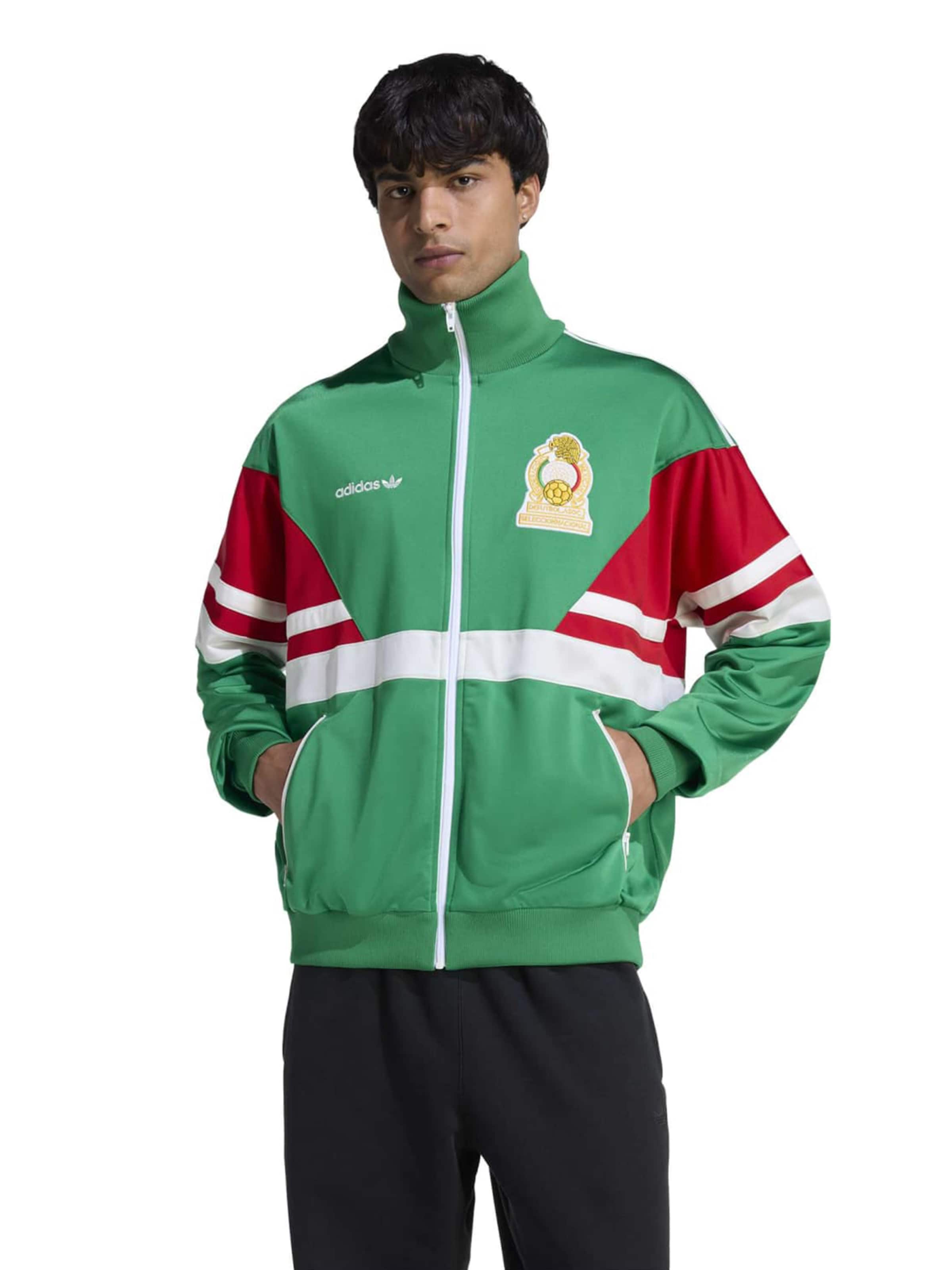 ADIDAS PERFORMANCE - Chaqueta deportiva 'Mexiko Track Top 1986' en verde: frente