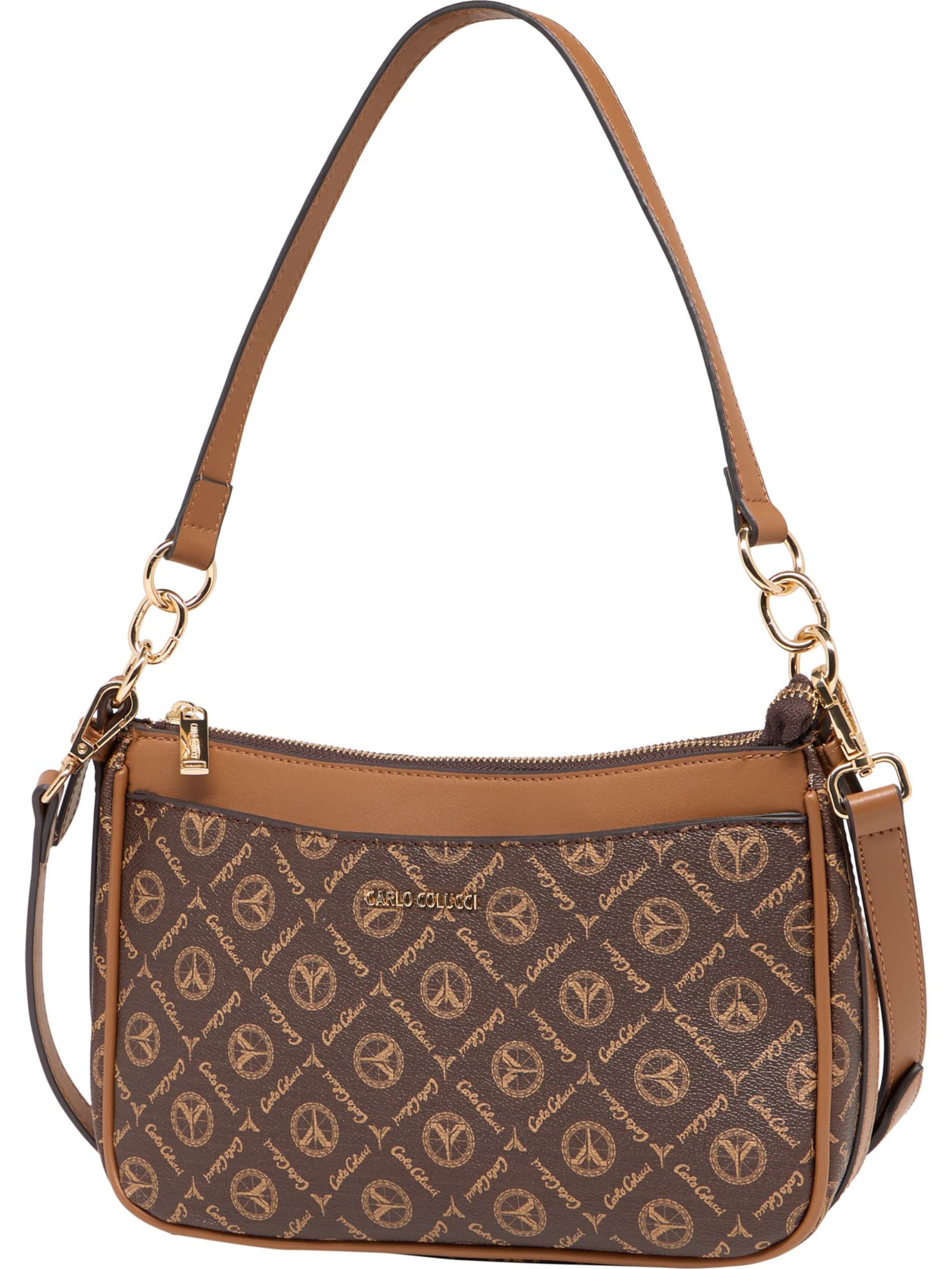Carlo Colucci Schultertasche ' di Leone ' in Braun