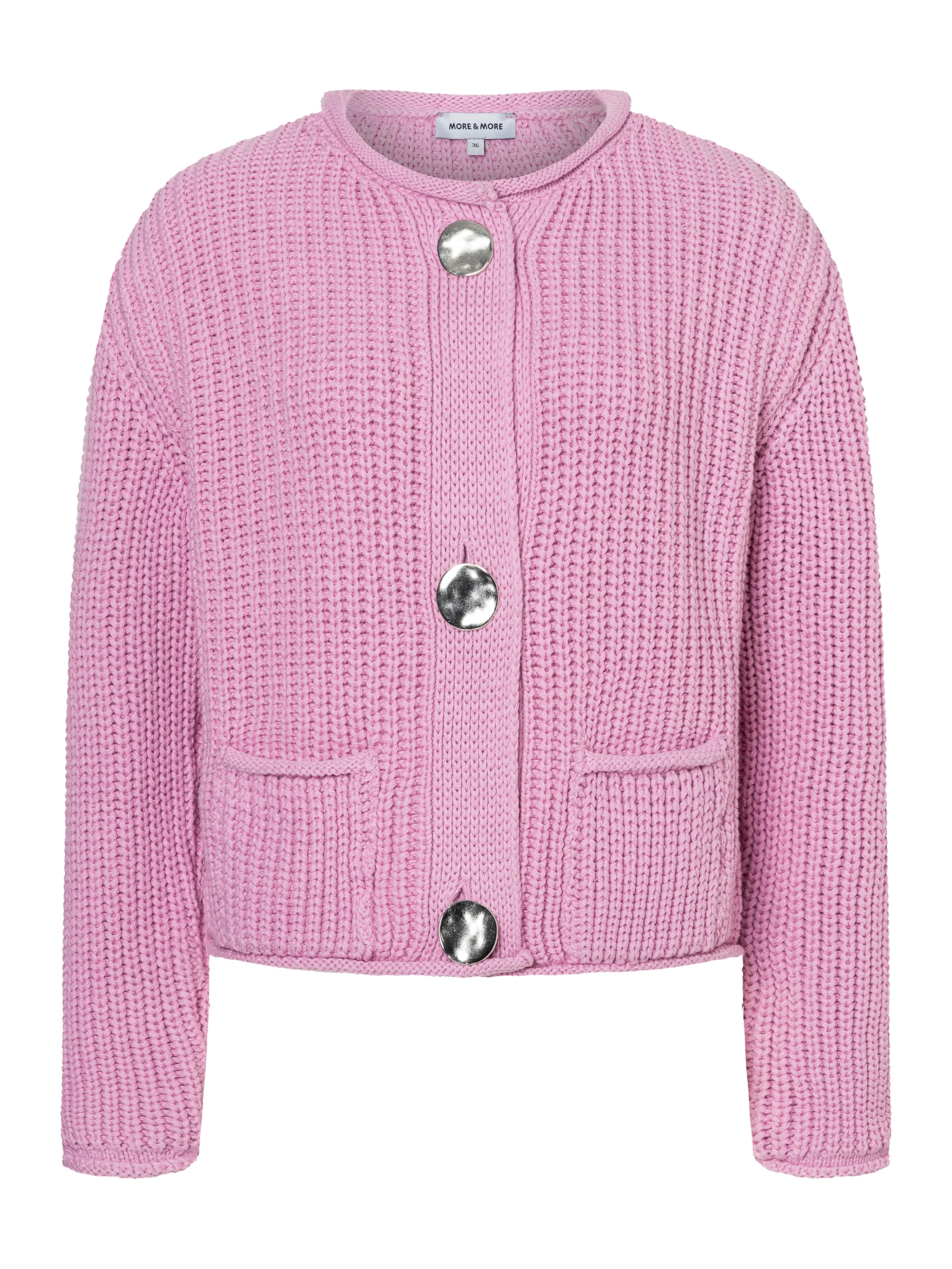MORE & MORE Knit Cardigan in Pink: front