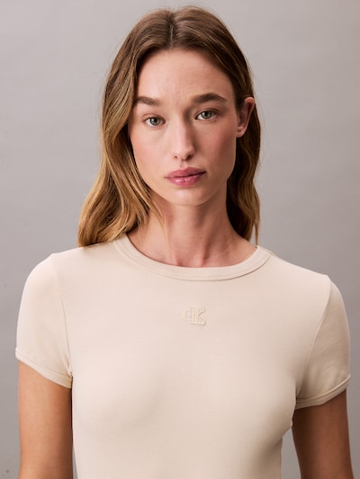 Calvin Klein Jeans Kleita, krāsa - gandrīz balts, Preces skats