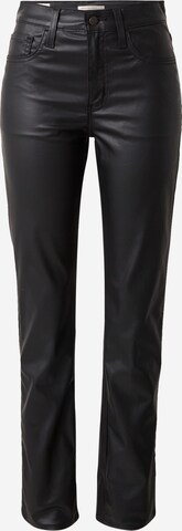 LEVI'S ® Regular Pants '724 Coated Straight' in Black: front