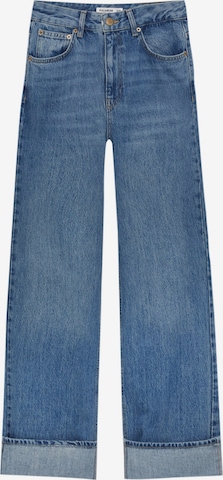 Pull&Bear Zvonové kalhoty Džíny – modrá: přední strana