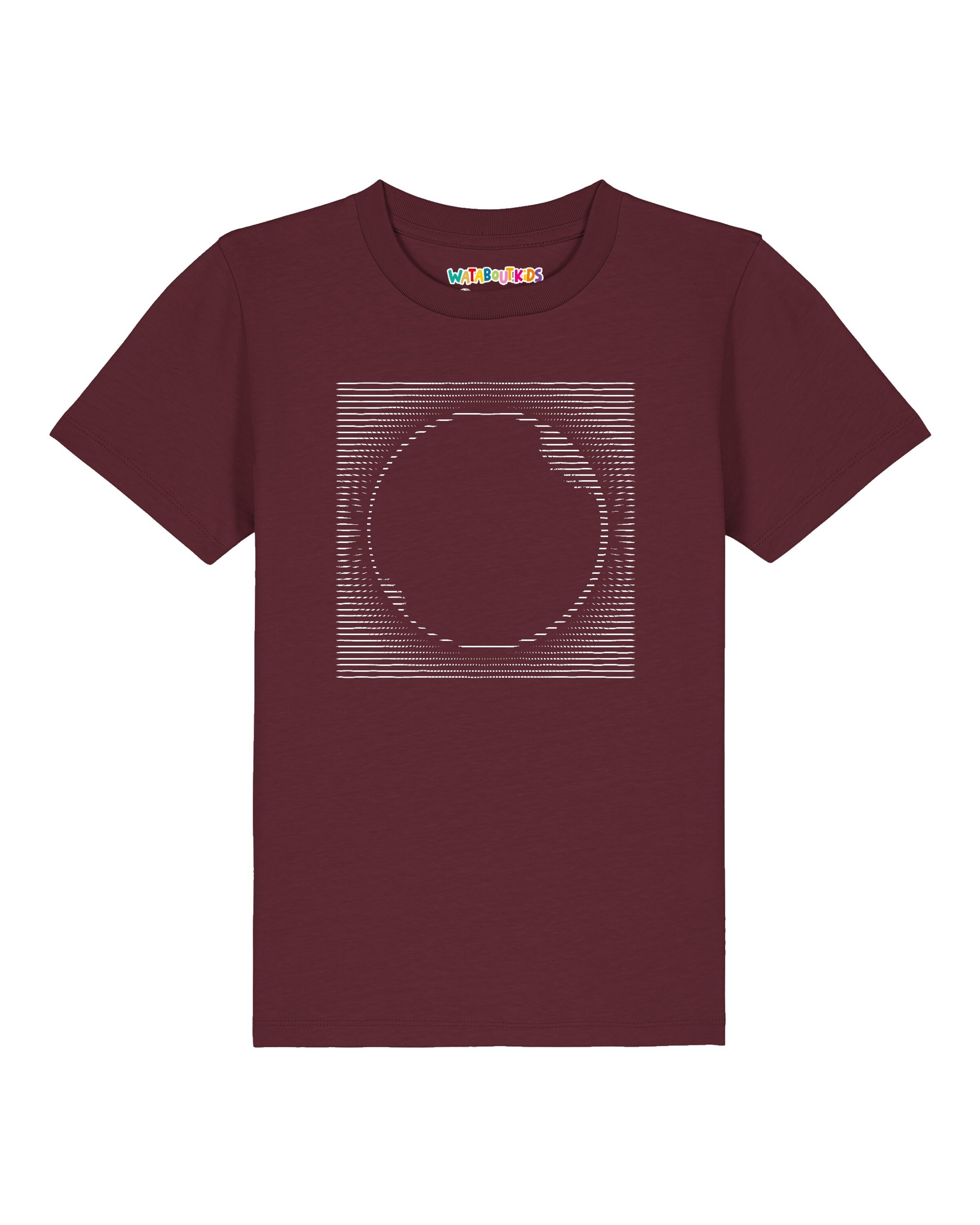 watabout.kids Shirt 'Sonnenfinsternis' in Rood: voorkant