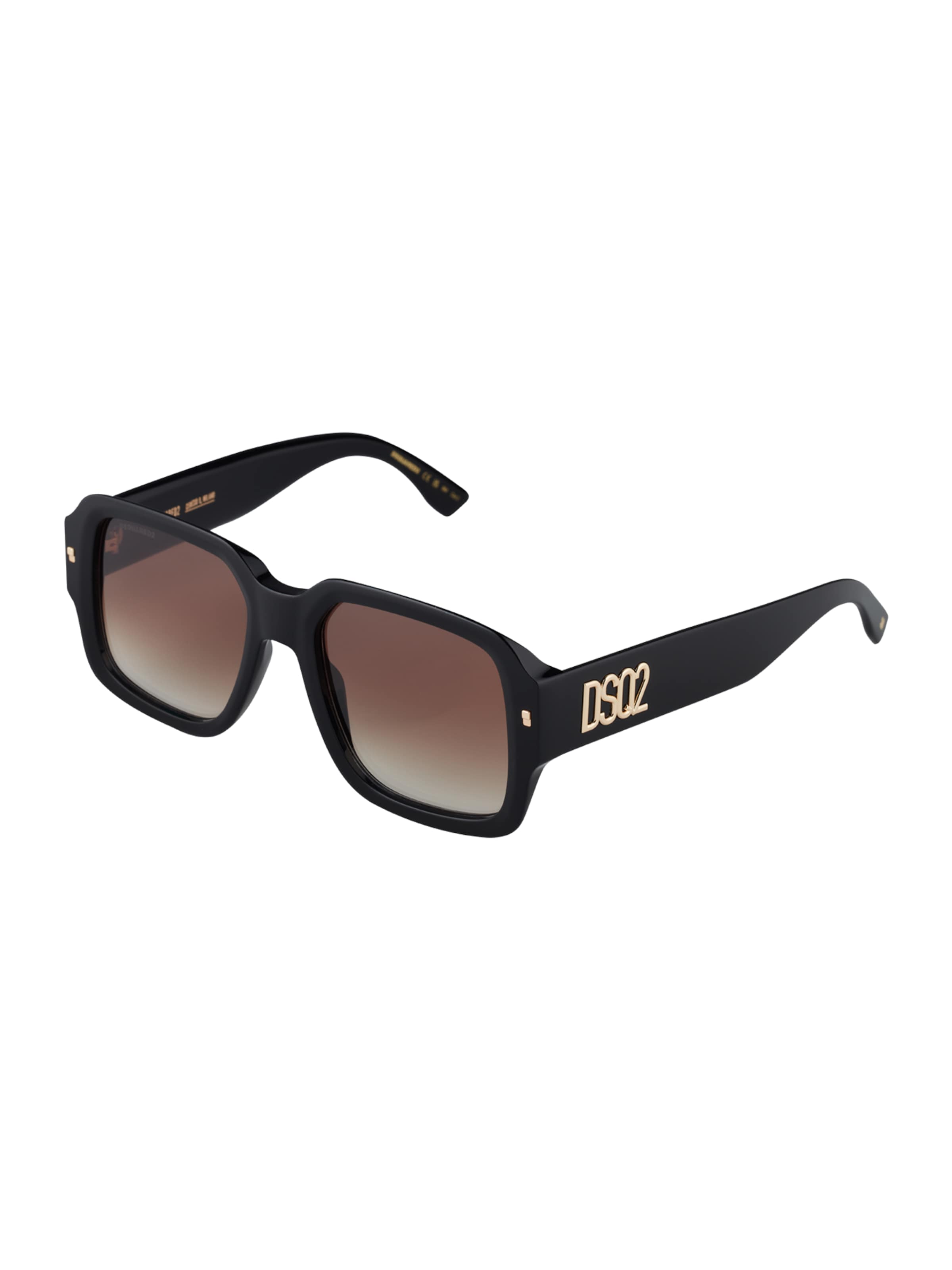 melns DSQUARED2 Saulesbrilles 'D2 0106/S': no priekšpuses