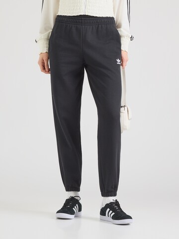 ADIDAS ORIGINALS Zwężany krój Spodnie 'Essentials' w kolorze czarny: przód