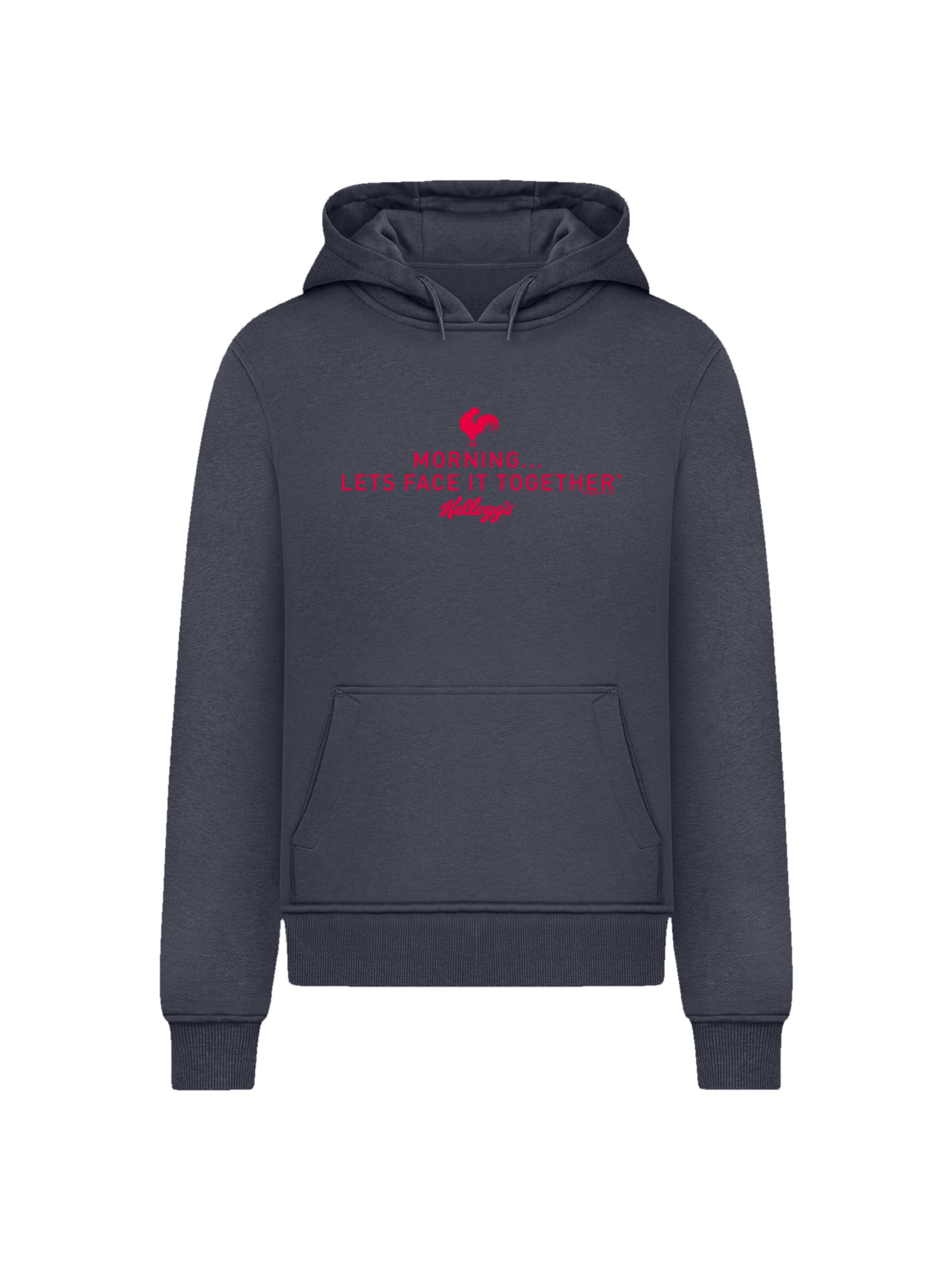 F4NT4STIC Sweatshirt 'Kellogg's Breakfast Cereals Morning Lets Face It' in Blau: Vorderseite