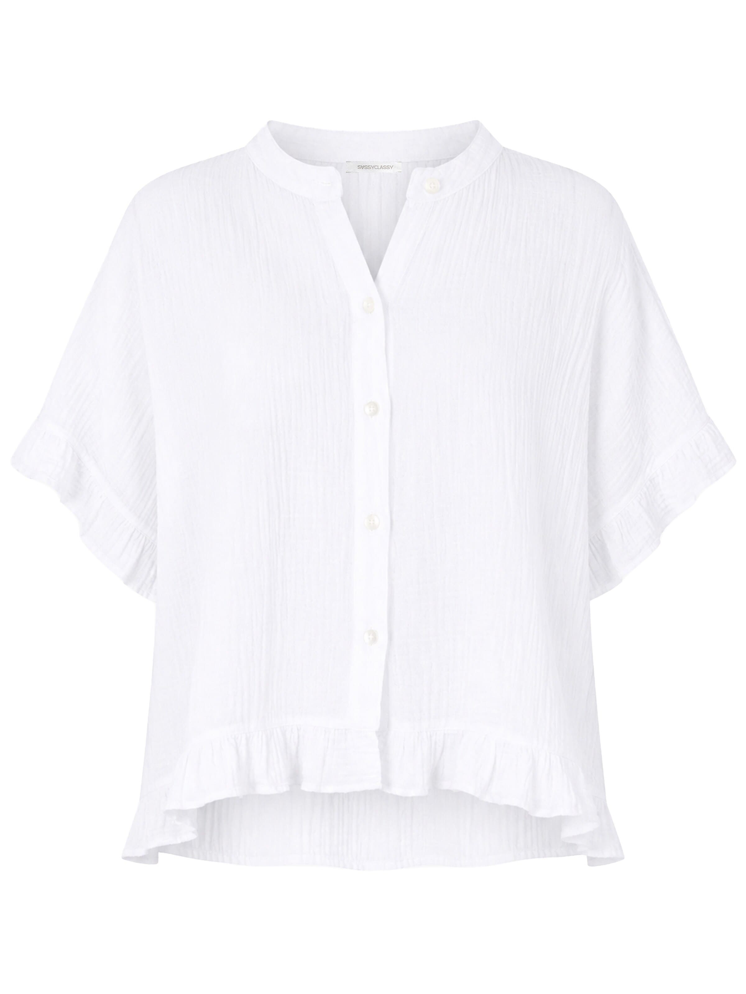 SASSYCLASSY Shirt in White: front