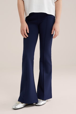 WE Fashion Flared Leggings in Blue: front