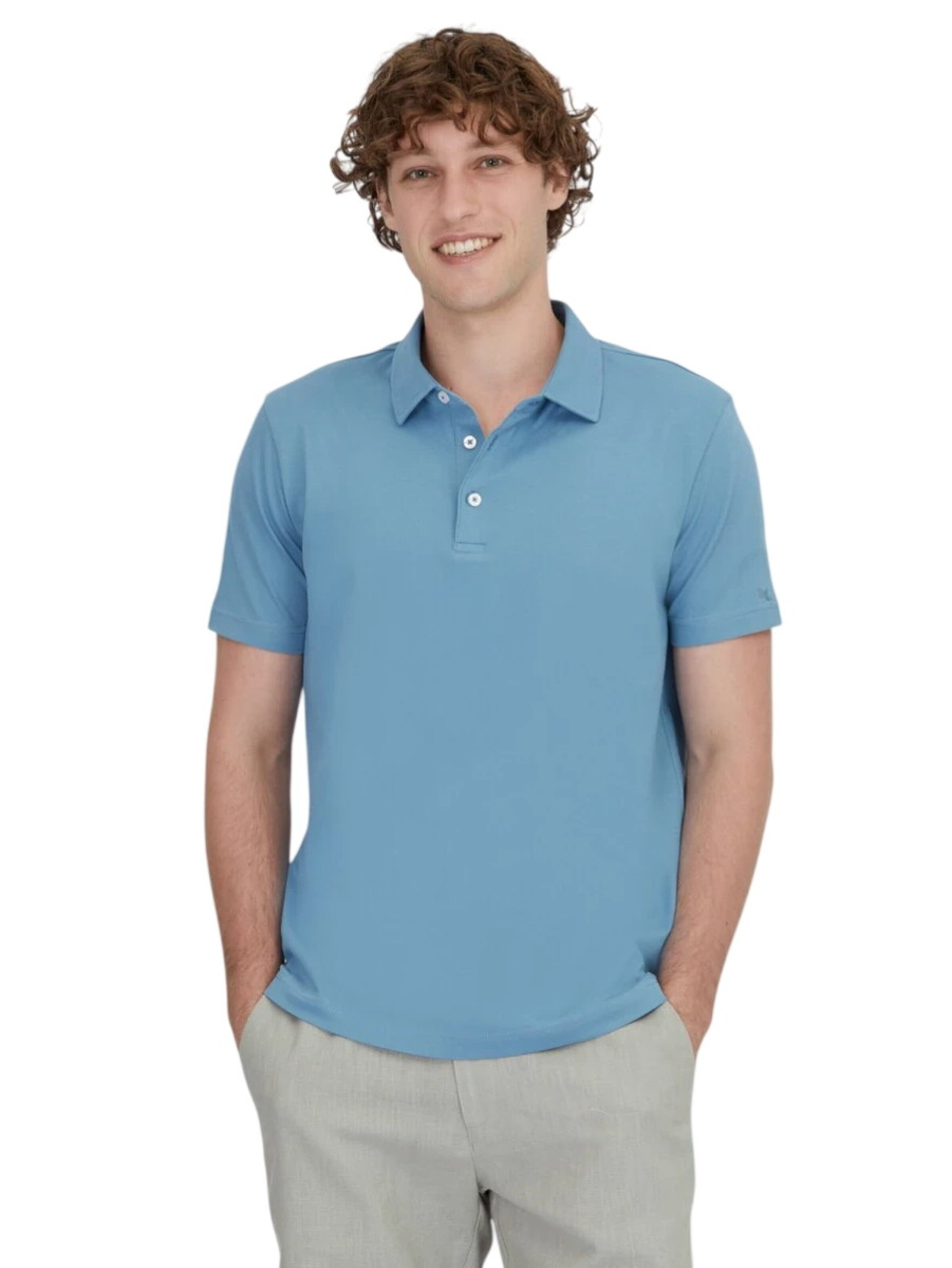 KİP Poloshirt in Blau: Vorderseite