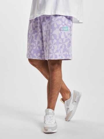 PUMA Loosefit Shorts 'Puma x Spongebob' in Lila