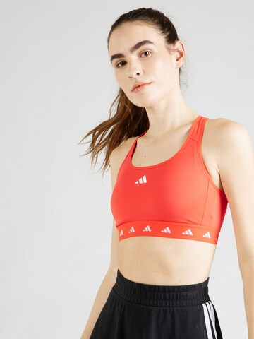 ADIDAS PERFORMANCE Bustier Sports-BH 'Powerreact' i rød: forside