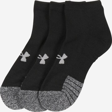 UNDER ARMOUR Regular Athletic Socks in Black: front